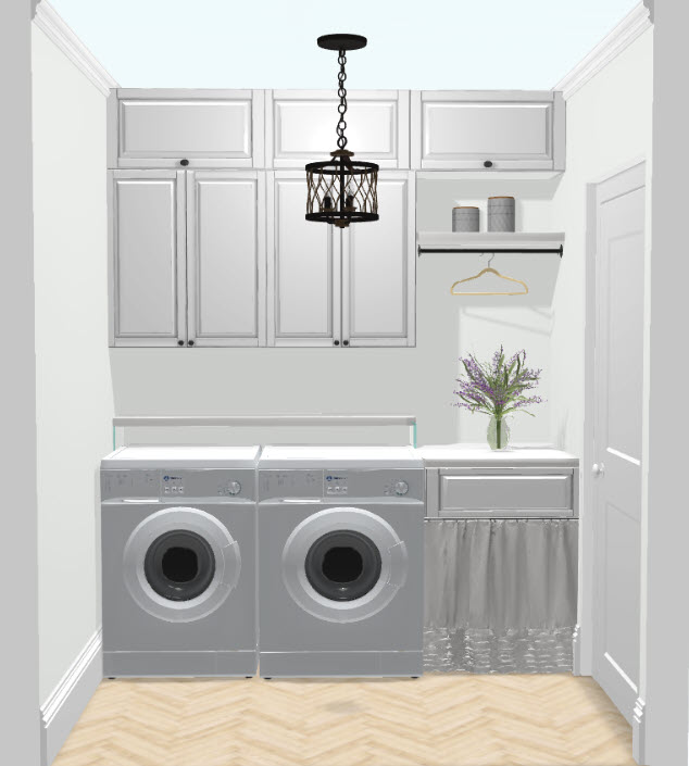 Laundry Room Makeover 3D Rendering