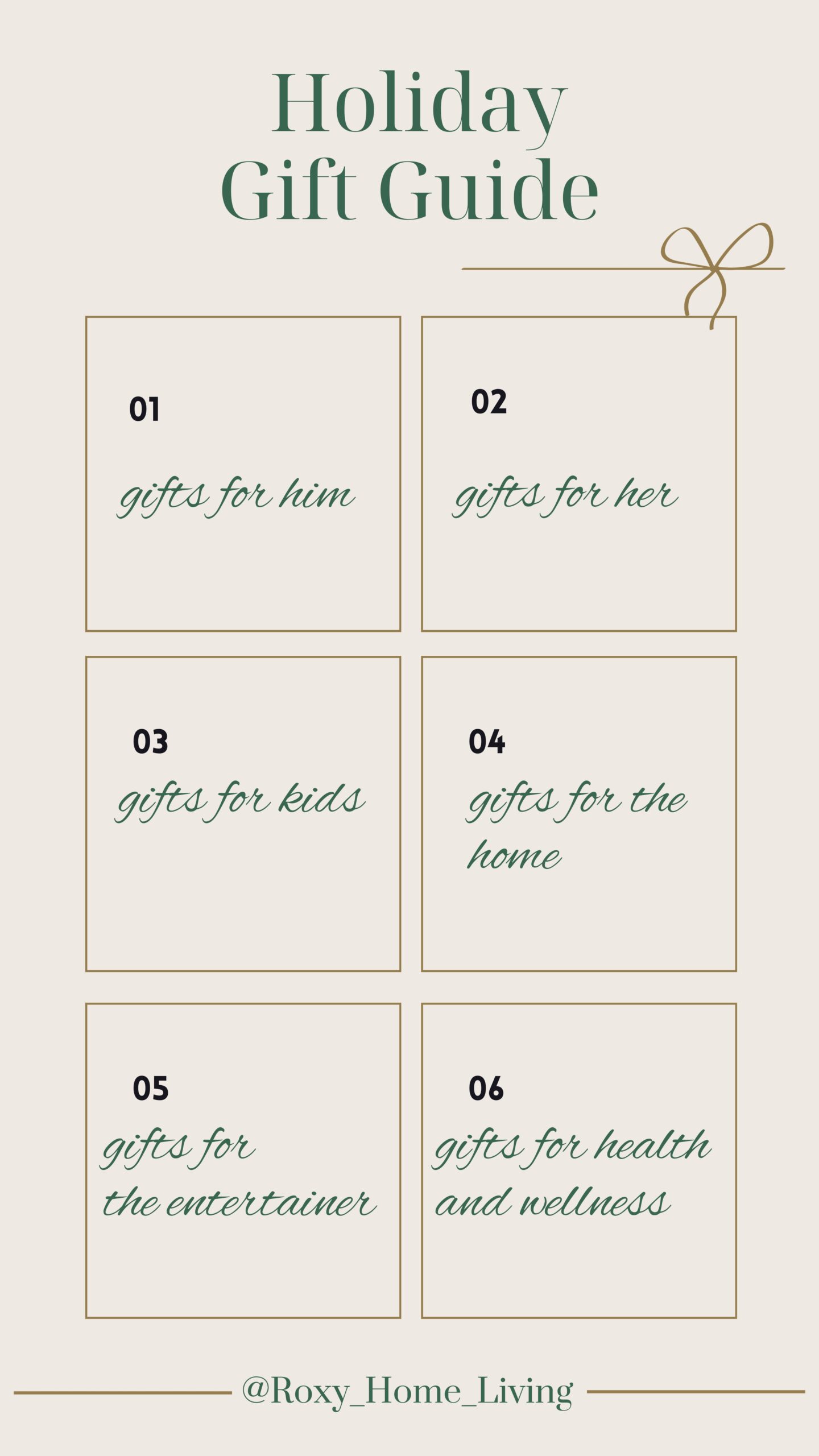 Gift Guide Table of Contents